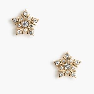 J Crew Snowflake Stud Earrings NWT